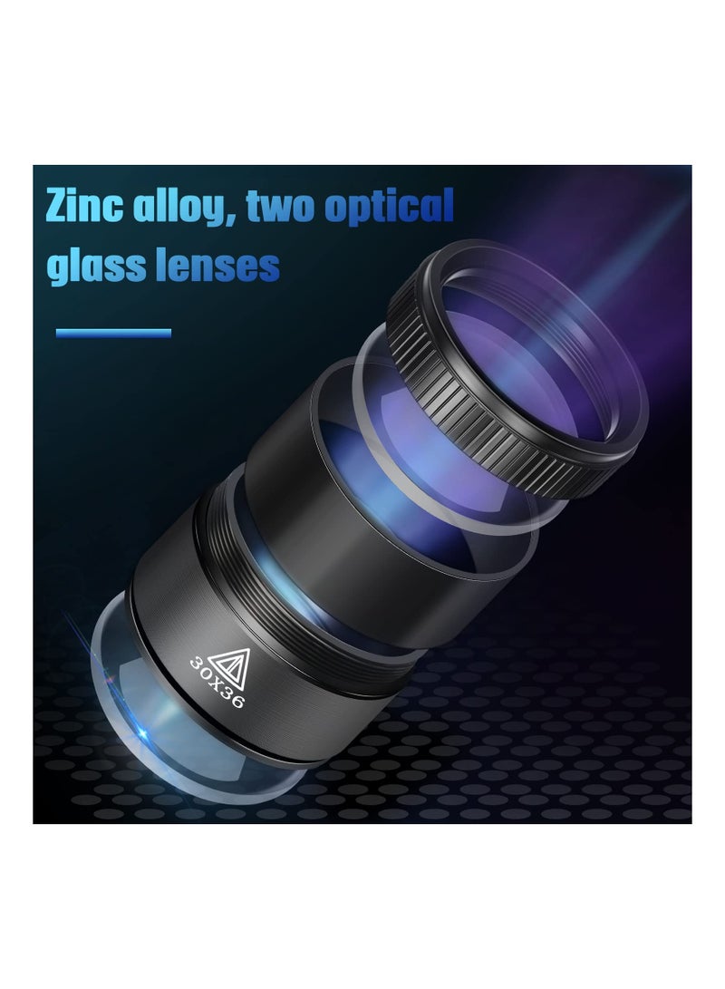 عدسة المجوهرات، 5 قطع عدسة مكبرة محمولة، نظارات مكبرة، عدسة مكبرة بحجم 30 × 36 مم، أداة إصلاح تجريبية للمجوهرات والساعات للدائرة الضوئية للنسيج والعملات (5X 10X 15X 20X) - Image 4