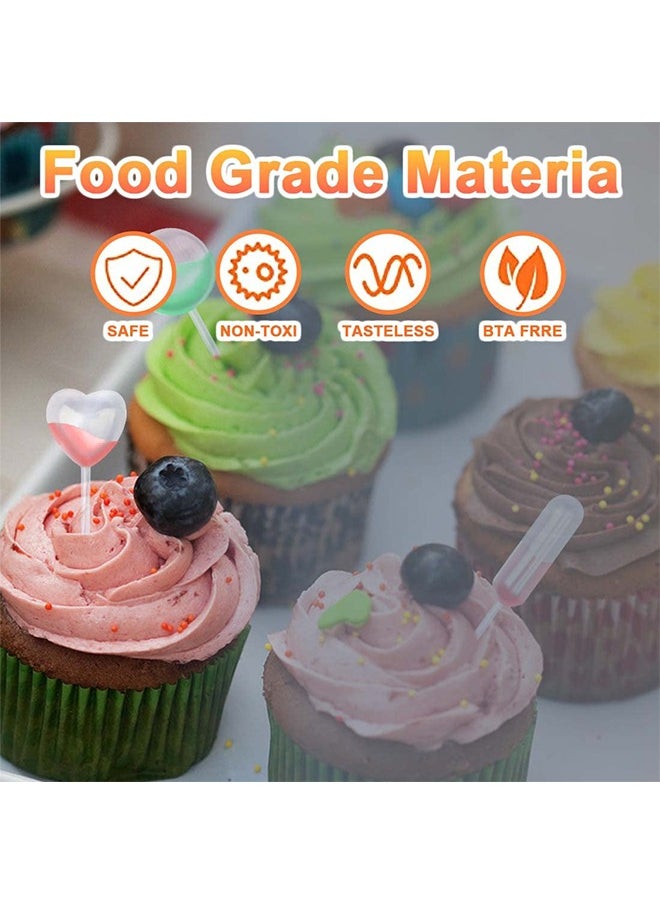 HY 200pcs 4ml Cupcake Pipettes, Mini Disposable Transfer Pipettes Squeeze Dropper Liquid Injector Pipettes for Jam, Strawberries, Cupcake, Chocolate, Birthday Party and Holiday Decoration  - Image 3