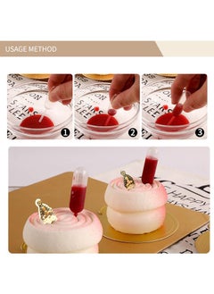 HY 200pcs 4ml Cupcake Pipettes, Mini Disposable Transfer Pipettes Squeeze Dropper Liquid Injector Pipettes for Jam, Strawberries, Cupcake, Chocolate, Birthday Party and Holiday Decoration  - Image 4