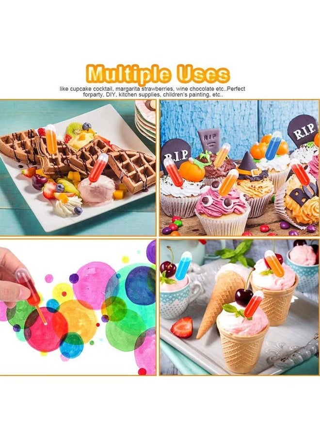 HY 200pcs 4ml Cupcake Pipettes, Mini Disposable Transfer Pipettes Squeeze Dropper Liquid Injector Pipettes for Jam, Strawberries, Cupcake, Chocolate, Birthday Party and Holiday Decoration  - Image 5