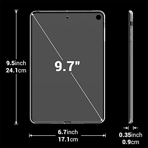 Asgens Case for iPad Air 1 2013 9.7'', Transparent Slim Silicone Soft TPU Tablet Computer Case for Apple iPad Air 1st Edition 2013, 9.7'' Model A1474/ A1475/ A1476(NOT for iPad Air 2/3/4) - Image 3