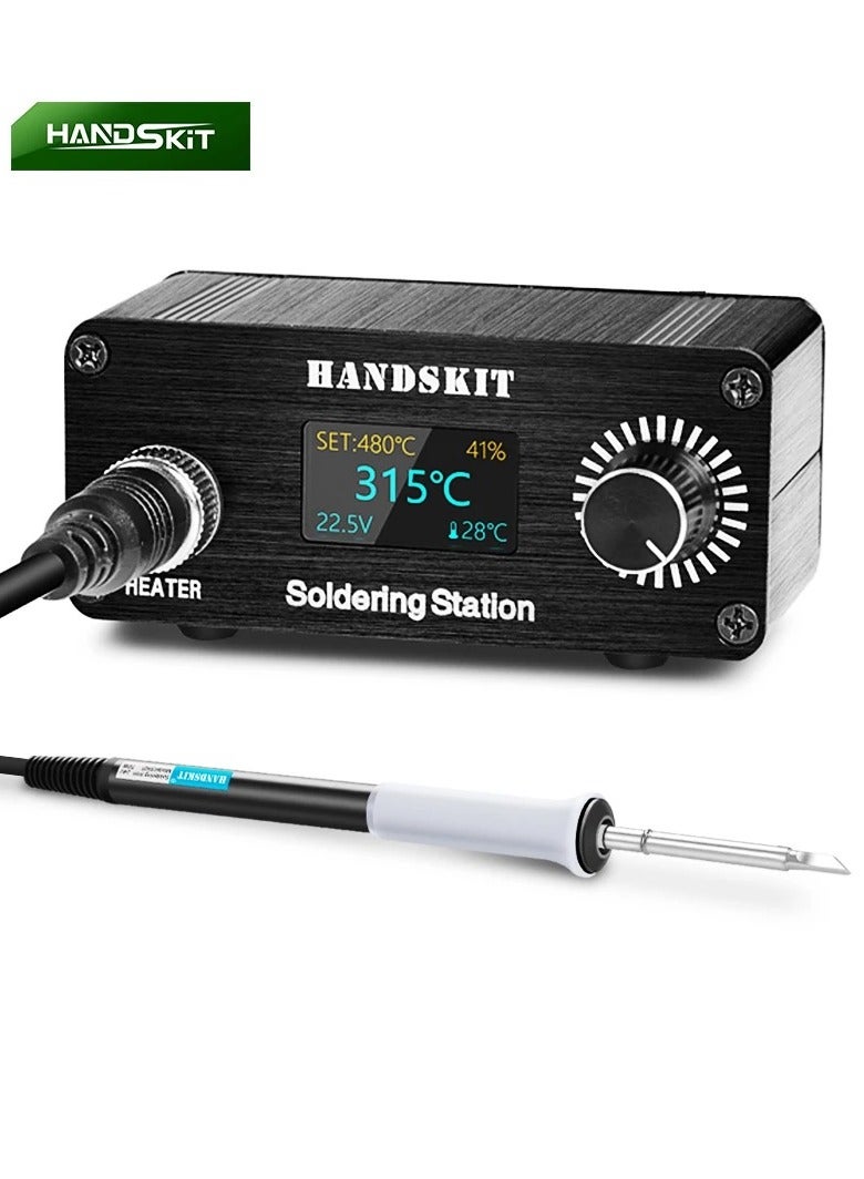 HANDSKIT T12 Mini OLED Digital Soldering Station with Electronic Soldering Iron Tip - Image 1