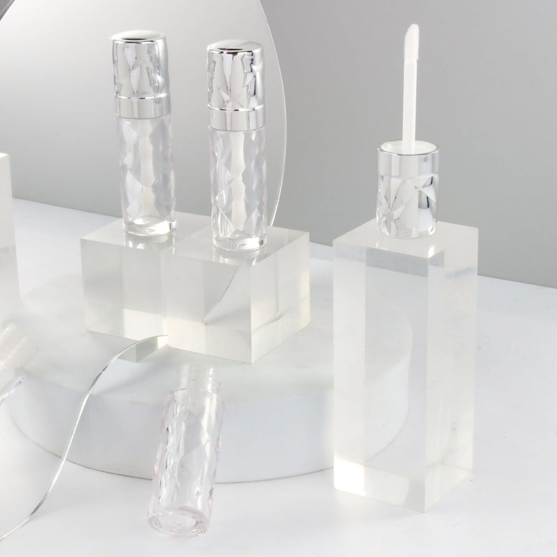COSIDEA 16pcs Round 5ml 0.17oz silver Empty lip gloss tubes with wand prismatic Lipgloss tube containers for lip oil packing - Image 4