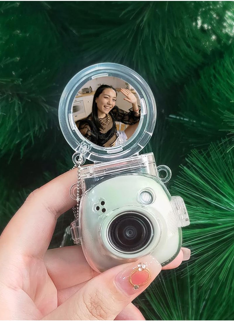 Excefore - For Transparent Mini Camera Protective Case Set for Instax Pal - Scratch and Fall Resistant with Selfie Mirror - Carrying Accessories Included (Clear) - Image 1
