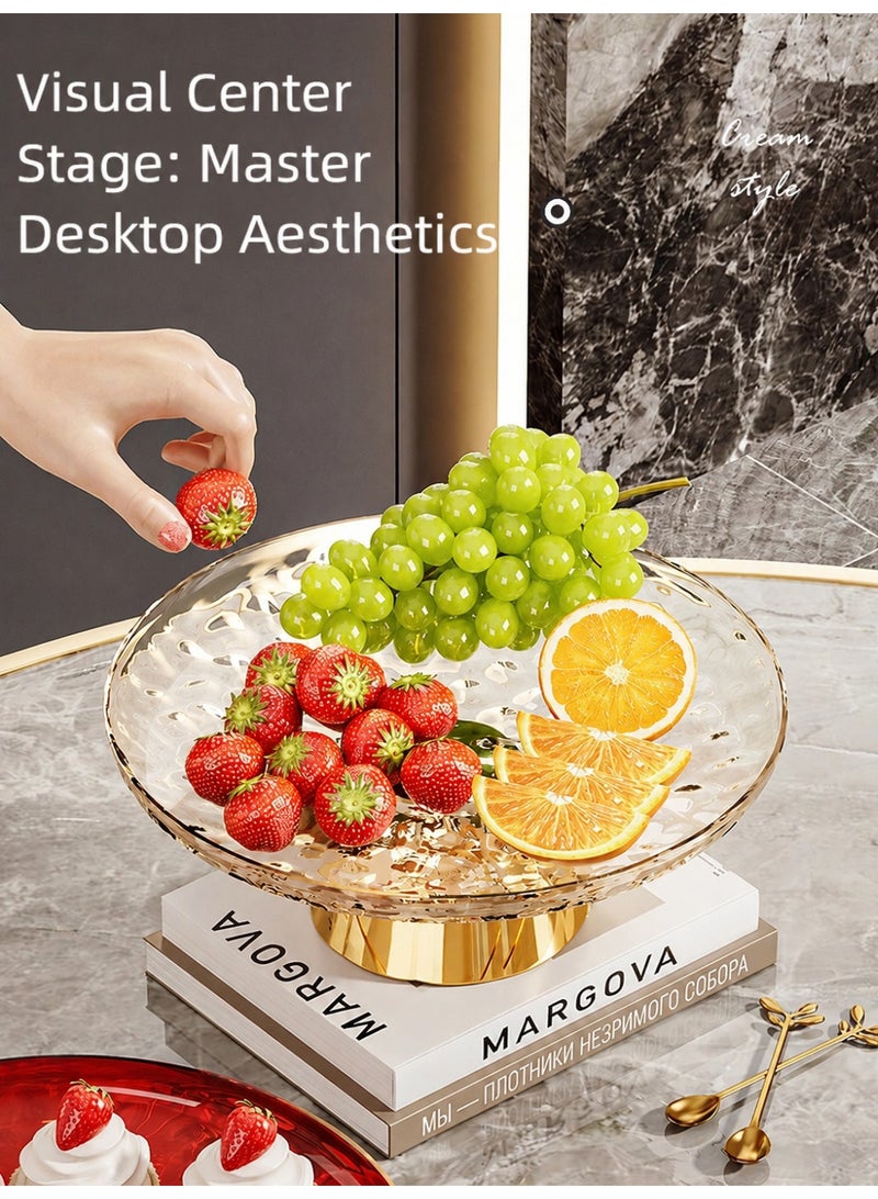 nehem 6 PCS Clear Serving Tray, Serving Plate, Elegant Polka Dot Pattern Clear Trays, Spill-Proof Tray, Decorative Serving Tray for Candy, Fruit, Nuts & Desserts - Image 2