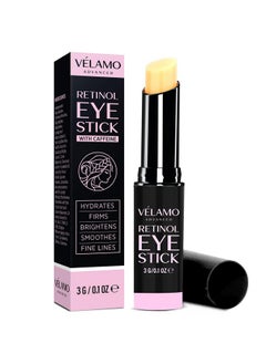 VELAMO ADVANCED Retinol Eye Stick: Retinol Eye Cream For Dark Circles And Puffiness With 1% Bakuchiol And Caffeine - Visibly Reduces Fine Lines Wrinkles Under Eye Bags With Upgraded Formula 0.1 Oz/3G 