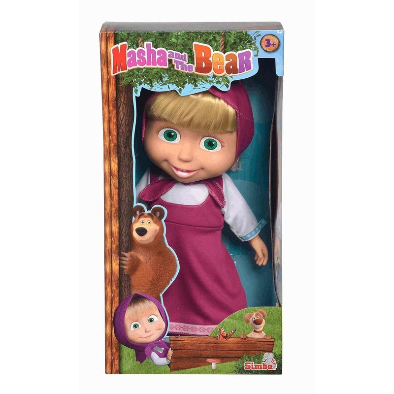 Simba 109301067 دمية ماشا والدب ذات الجسم الناعم، 40 سم، في زي كلاسيكي، من 3 سنوات - Image 3