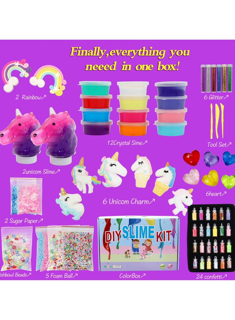 Ultimate 108-Piece Slime Toy Kit for Kids – A colorful DIY slime-making set with crystal slime, colored glitter, foam balls, plastic slices, colorful mud, cutting utensils, sparkle sugar papers, slime contains, charms, and tools. Perfect for creative kids’ crafts, sensory play, stress relief, birthday gifts, and educational toys. Ideal for boys and girls who love slime toys and hands-on fun/ Slime Toys/ DIY slime kit/ Slime accessories/ Kids toys/ Safe, non-toxic, and hours of fun - Image 3