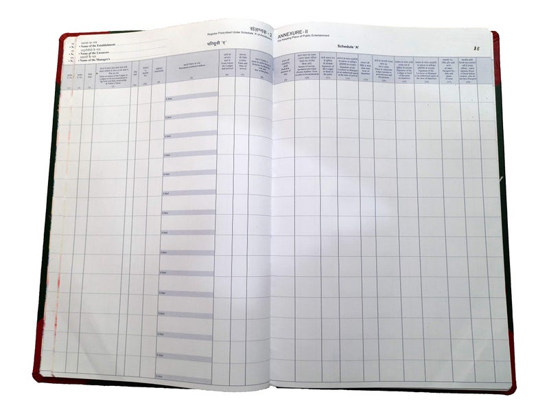 LRS Super Pure Leather Binding Big Size 100 Pages 1500 Entries Hotel Record Register, 18 x 12 inch - Image 4
