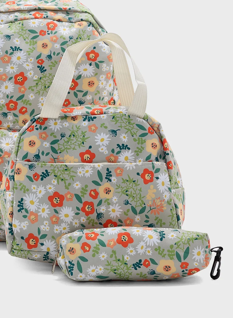 Ginger 3 Piece Set Laptop Backpack, Lunch Bag And Pencil Case