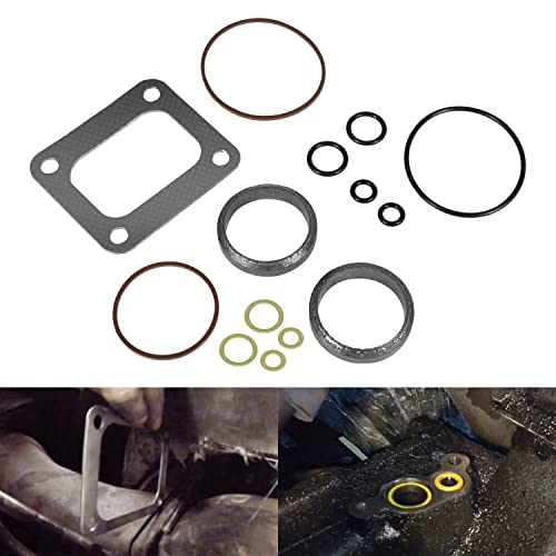 Bzsunway Yellow ORing Gaskets Kit ES 72468 Turbo Mounting Gasket Set for 19942003 Ford 73L Powerstroke Diesel Turbo Pedestal - Image 1