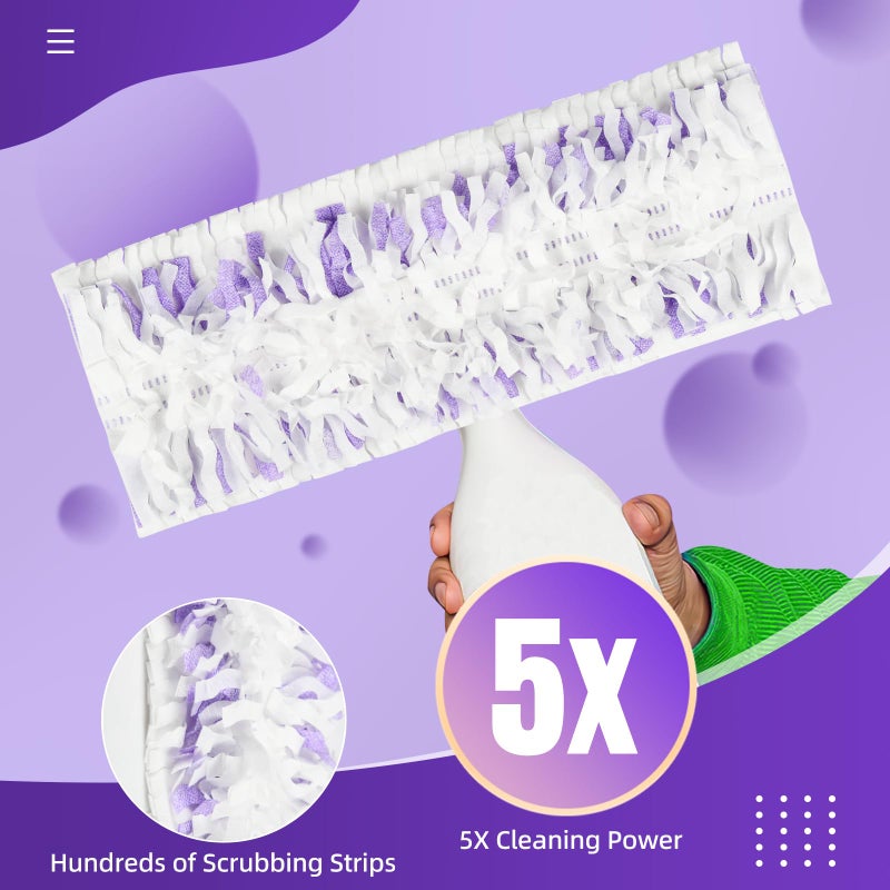 BTRSOLUS 24 Pack Disposable Mop Pads for Power Mop Multi-Surface Mop, Floor Cleaning Replacement Mopping Pads Refills - Image 3