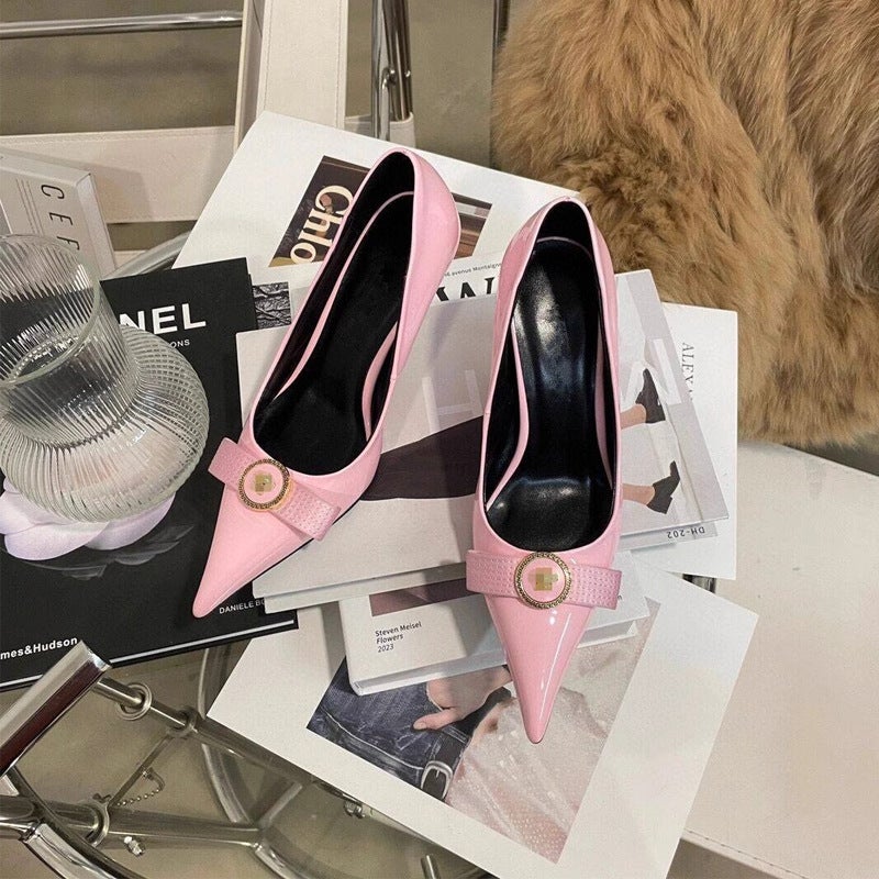 Size 32-45 French Girl'S Small Shoes Niche Design Pointed Toe Stiletto All-Match High-Heeled Shoes For Women - Image 3