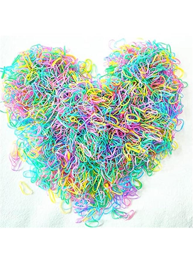 2500pcs Colorful Rubber Bands for Hair Elastic Hair Ties for Toddler Girls Thin No Damage Small Rubber Bands for Baby Braids Hair - Image 2