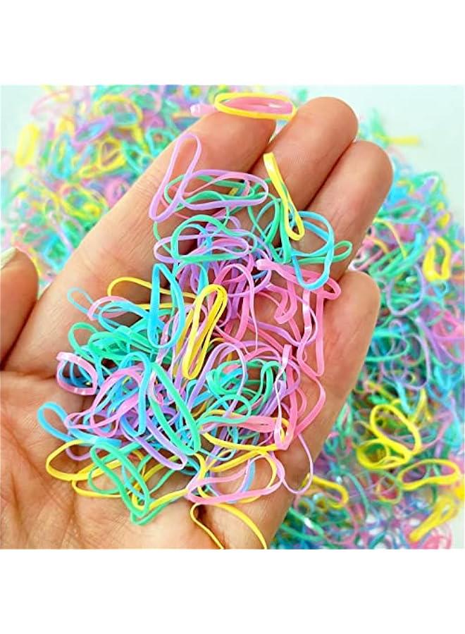 2500pcs Colorful Rubber Bands for Hair Elastic Hair Ties for Toddler Girls Thin No Damage Small Rubber Bands for Baby Braids Hair - Image 3