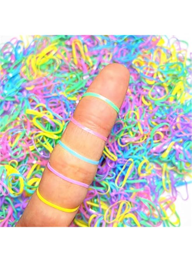 2500pcs Colorful Rubber Bands for Hair Elastic Hair Ties for Toddler Girls Thin No Damage Small Rubber Bands for Baby Braids Hair - Image 4