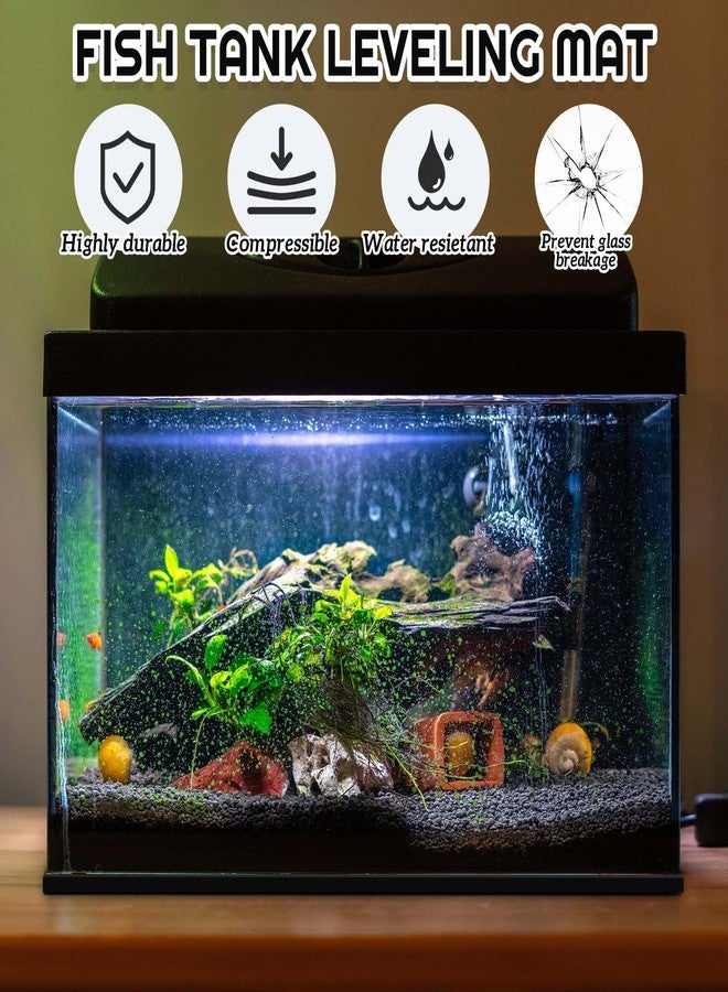 Pangda 1 Pcs 12 x 12 Inch Aquarium Fish Self Leveling Mat for Under Tank 5mm Thick Foam Compressible Neoprene Mat with Adhesive Backing Shockproof Waterproof Easy to Cut Stability, Black - Image 3