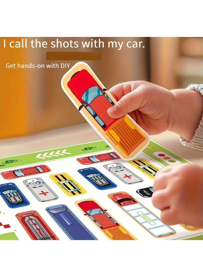 22Pcs Kids Traffic Puzzle Game With Interlocking Car Models And Road System Educational Building Blocks Toy For Brain Development - Image 4