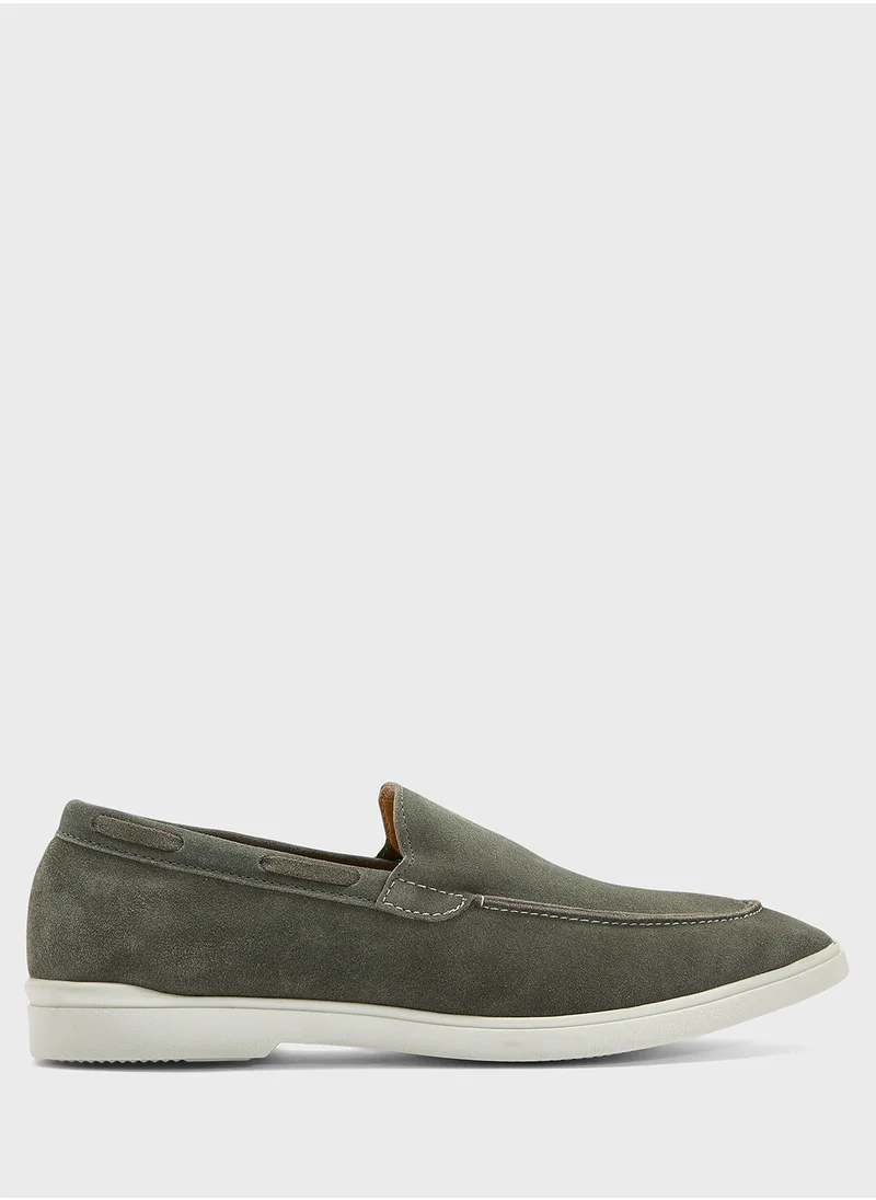 Robert Wood Genuine Suede Leather Loafers