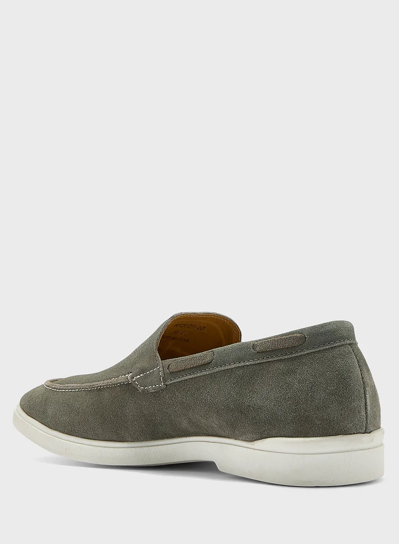 Robert Wood Genuine Suede Leather Loafers