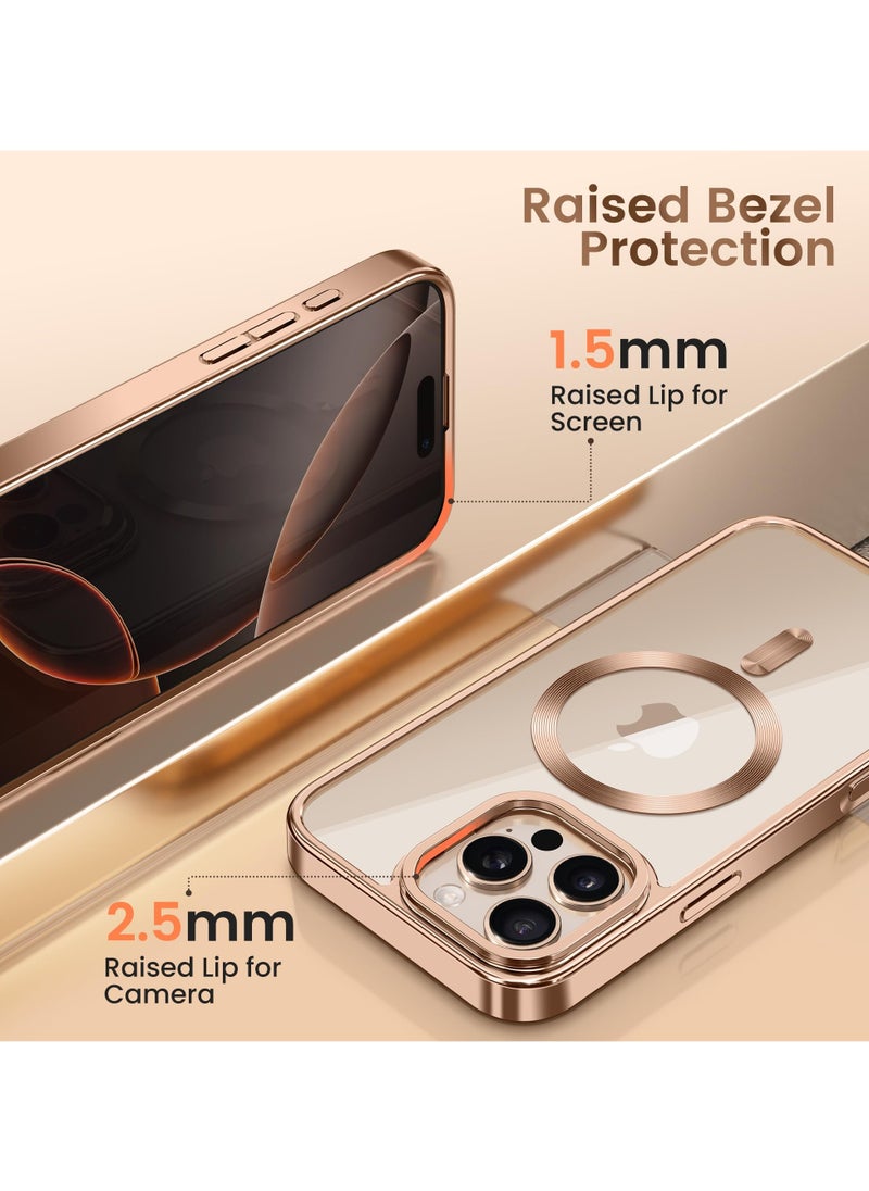 GolbinBox - For iPhone 16 Pro Magnetic Phone Case with Holder [Compatible with MagSafe] [Camera Control Capture Button] [16FT Premium Drop Protection] Shockproof Ultra-Thin Phone Case 6.3 Inch Pink - Image 1