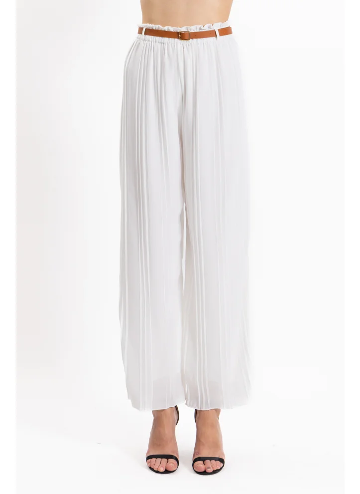 شايبس PLEATED TROUSERS WITH BELT