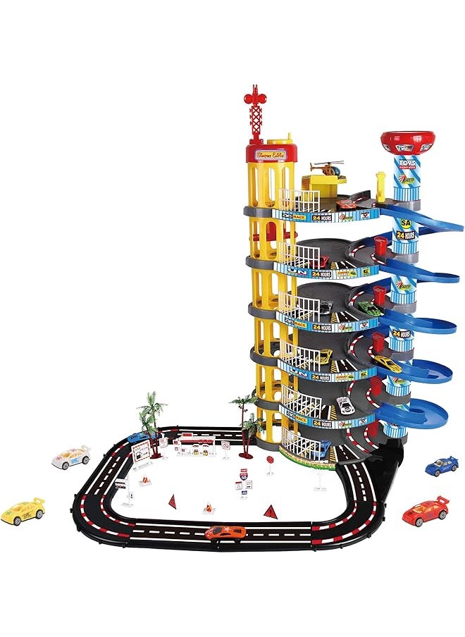 Power Joy - Vroom Vroom 6 Floor Garage Megapack With 8 Cars Multicolor Gt C8465 - Image 1