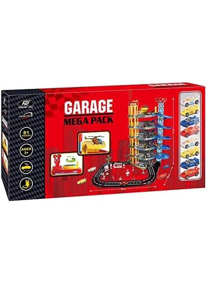 Power Joy - Vroom Vroom 6 Floor Garage Megapack With 8 Cars Multicolor Gt C8465 - Image 1
