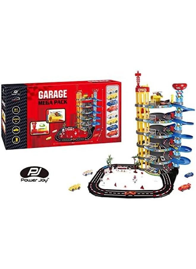 Power Joy - Vroom Vroom 6 Floor Garage Megapack With 8 Cars Multicolor Gt C8465 - Image 1