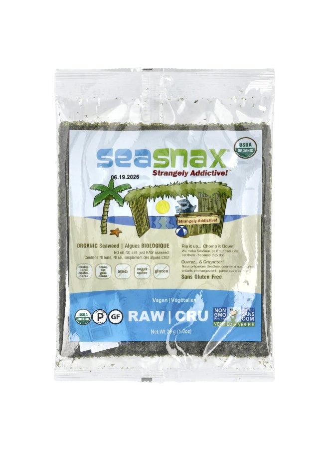 seasnax - SeaSnax, Organic Seaweed, 1 oz (28 g) - Image 1