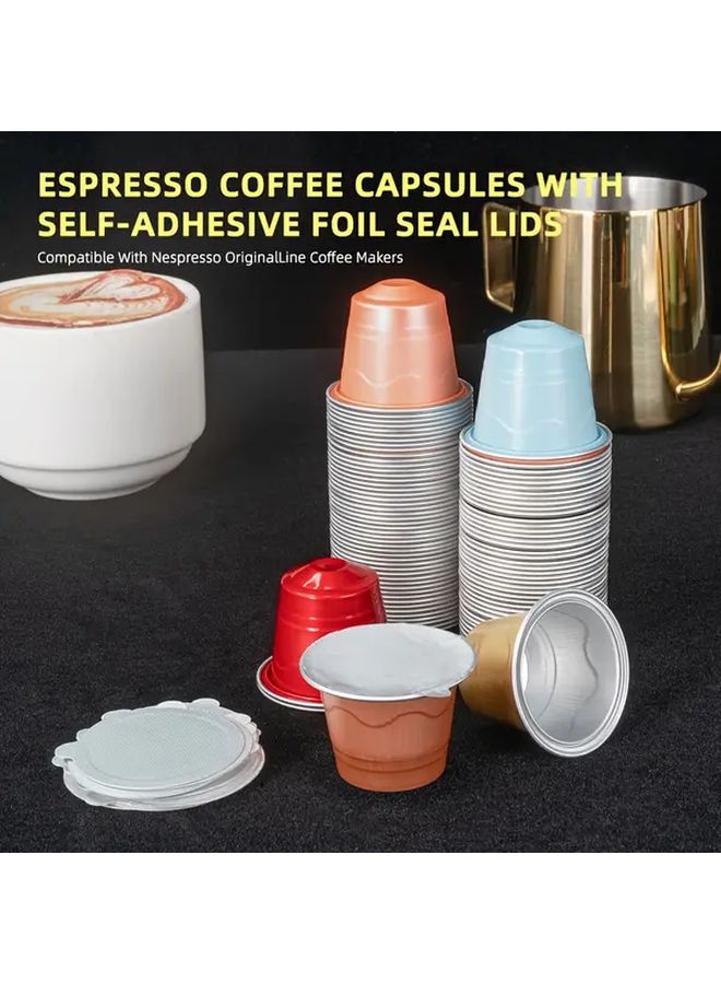 100 PCS Disposable Coffee Pods And 100 PCS Foil Seal Lids Capsule Shell Set Compatible With Originalline Coffee Makers Kitchen Supplies - Image 2