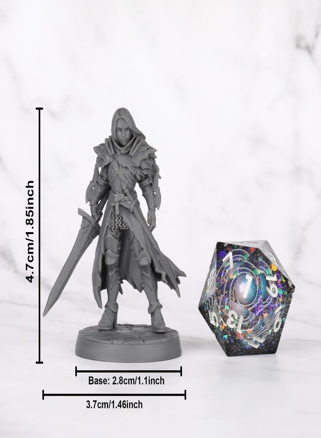 AUSPDICE Fighter 28mm DND Miniature, Lydia The Lioness Paladin for D&D and Board Games Female Figure Ideal for TTRPG Players - Image 5