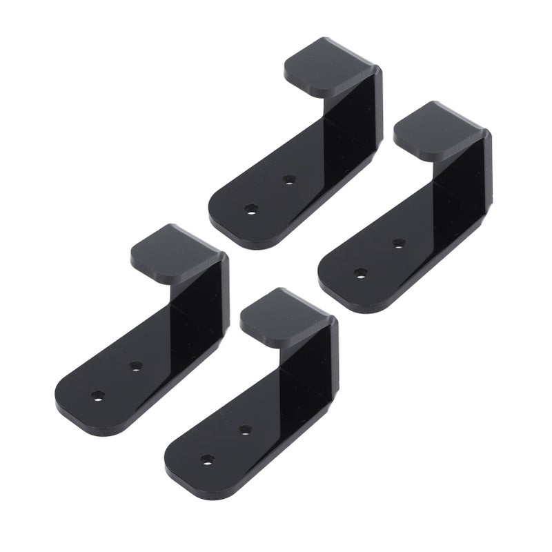 4PCS Hockey Stick Rack Black Acrylic Hockey Stick Holder Wall Mount Versatile Hockey Stick Hanger for Club Bar Garage - Image 2