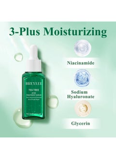 Breylee Tea Tree Oil Acne Serum, BREYLEE 2.0 Treatment Acne Prone Sensitive Skin Care Face Serum to Cystic Acne Scars, Redness Relief, Pimples Dark Spots Remove, Niacinamide Facial Moisturizer,17ml/0.6fl oz  - Image 5