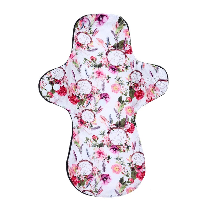 MissC2C 7pcs Pack Reusable Washable Cloth Incontinence Pads Including 6pcs Heavy Flow Bamboo Charcoal Reusable Menstrual Pads Cloth Mama Sanitary Pad + 1pc Mini Wet Bag - Image 5