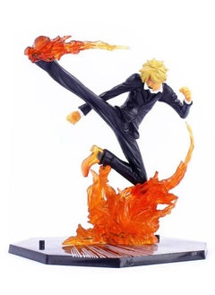 Generic Anime One Piece Sanji Action Figure, Diable Jambe Model Statue Figure Toy, Anime Realistic Model Ornament, Super Collectible Anime Action Figure Toy 12.5*14cm  - Image 1