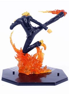 Generic Anime One Piece Sanji Action Figure, Diable Jambe Model Statue Figure Toy, Anime Realistic Model Ornament, Super Collectible Anime Action Figure Toy 12.5*14cm  - Image 3
