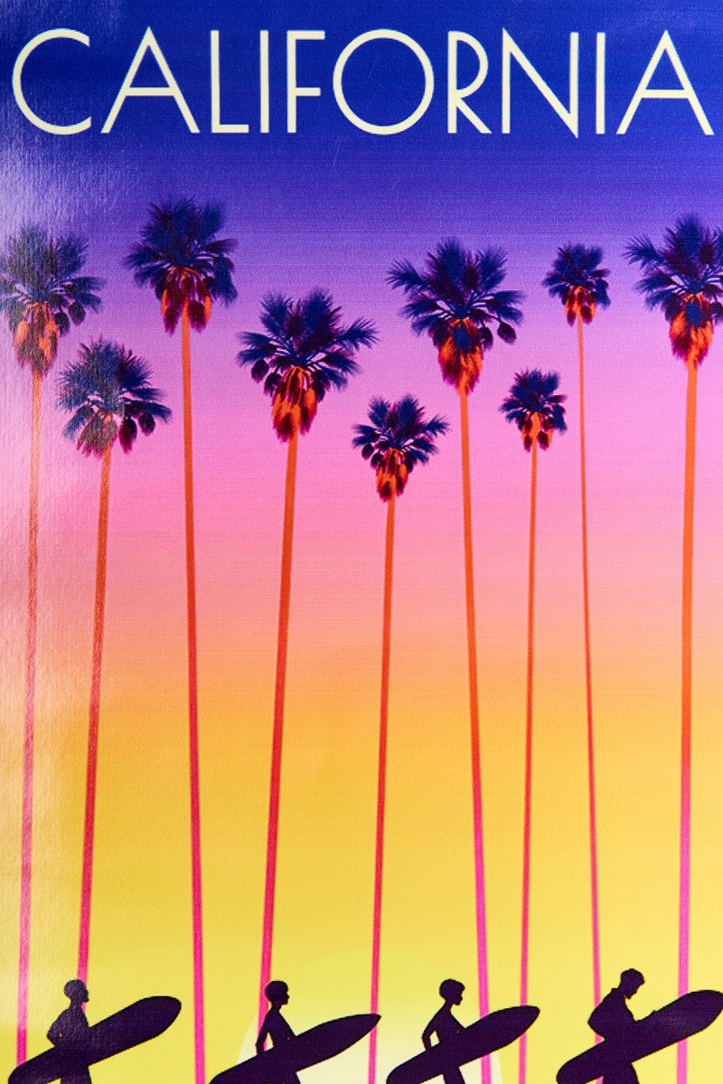 Wallity ملصق حائط زينة كاليفورنيا A4 21 × 29.7 سم، أزرق داكن - Image 3