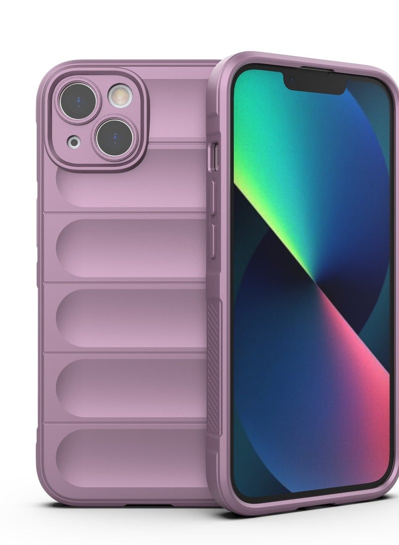 جراب موبايل ماجيك شيلد  سيليكون مضاد للصدمات وحمايه للكاميرا متوافق  Iphone 13 (ارجواني)