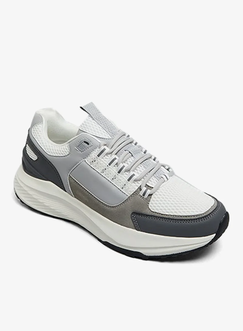 R&B Textured Lace-Up Sneakers