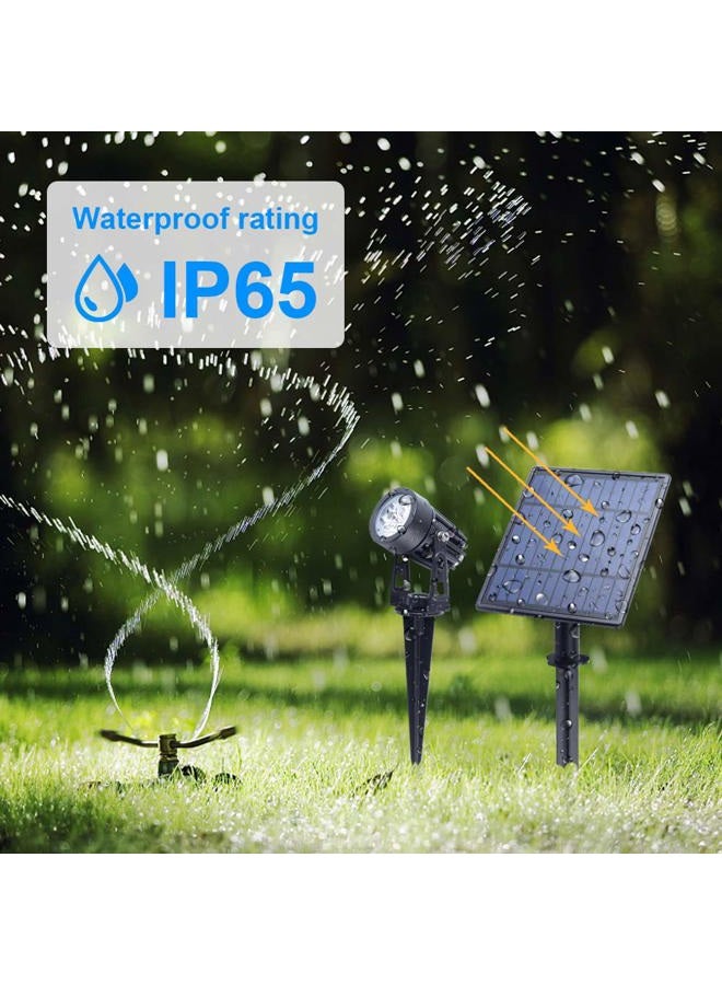 APONUO Metal Solar Spot Lights Outdoor with 9.8ft Cable Solar Powered Landscape Lighting Low Voltage IP65 Waterproof Auto On/Off for Outside Garden Yard Landscape Pathway Garage-Warm White(2-in-1) - Image 5
