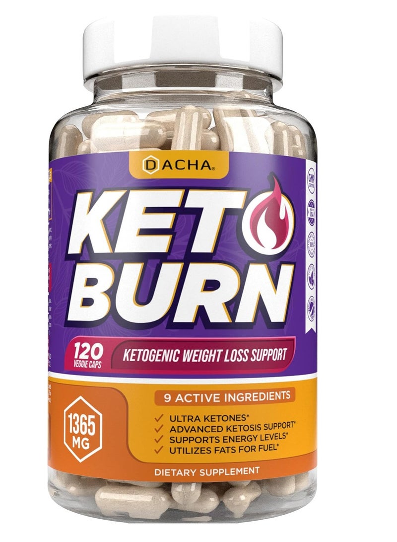 داتشا Extreme Keto Burn Advantage 1365 MG Ultra Fast Keto Boost، حبوب نقية، 9 أعشاب طبيعية كيتوسية، إدارة الرغبة الشديدة بسرعة، استخدام الدهون للحصول على الطاقة، كيتونات خارجية مثالية، نظام غذائي نحيف، غاركينيا كامبوجيا - Image 1
