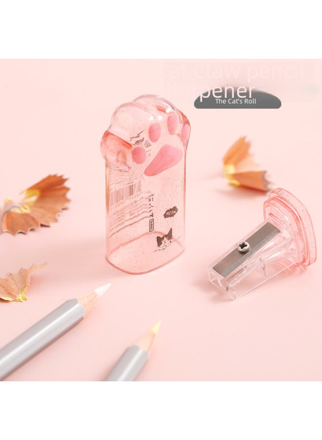 TwinGo Cute Creative Pencil Sharpener Cat Pen Sharpener Girl Heart High Color Value Cat Claw Pencil Sharpener - Image 4