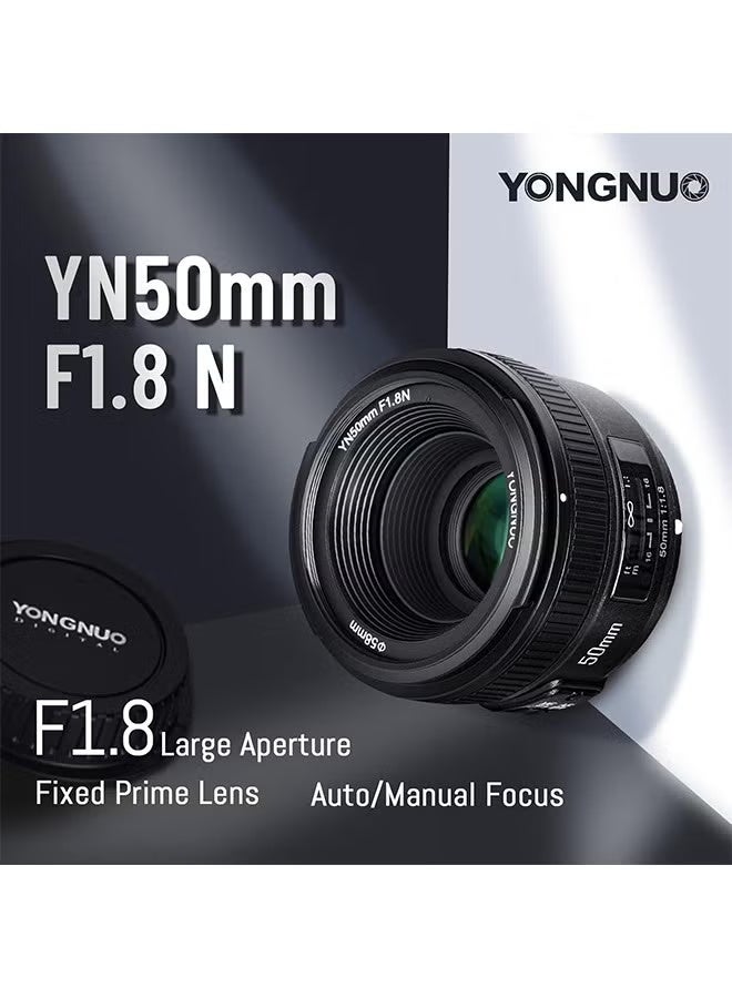 YONGNUO YN50mm F1.8N Standard Prime Lens, Large Aperture Auto Manual Focus AF MF for Nikon DSLR Cameras - Image 2
