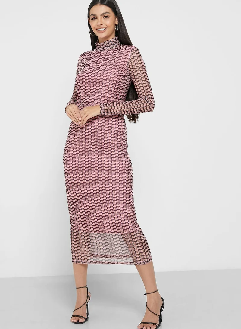 HUGO Slim Fit Printed Dress