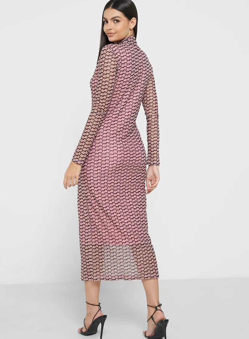 HUGO Slim Fit Printed Dress