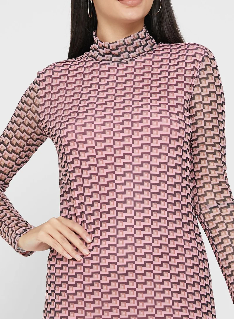 HUGO Slim Fit Printed Dress