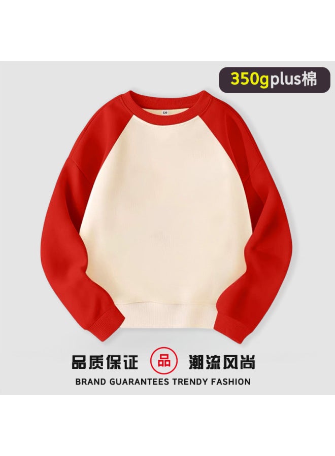 Catering Waiter Work Clothes Long-sleeved Custom-made Autumn And Winter Catering Hot Pot Restaurant Fleece-lined Loose Sweatshirt For Men And Women