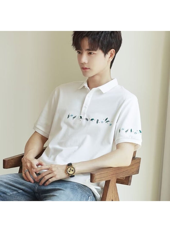 KUYING New Men's Loose High End Half Sleeve Polo Shirt - Image 1