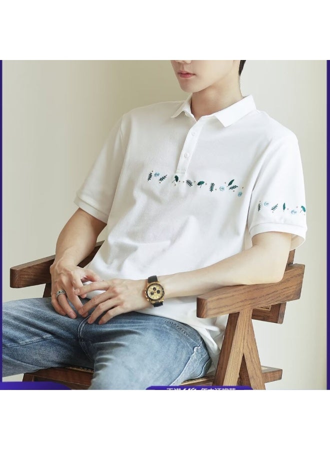 KUYING New Men's Loose High End Half Sleeve Polo Shirt - Image 2